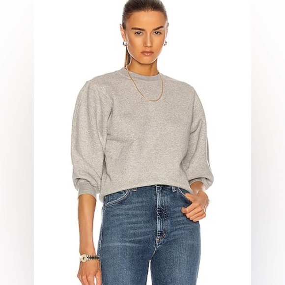 Agolde Tops - AGOLDE Thora 3/4 Sleeve Sweatshirt in Zinc Gray Size S